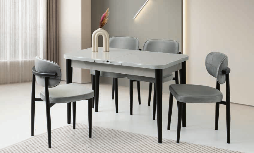 Kelebek Kütük HG Masa 120x70 ve Siesta Sandalye