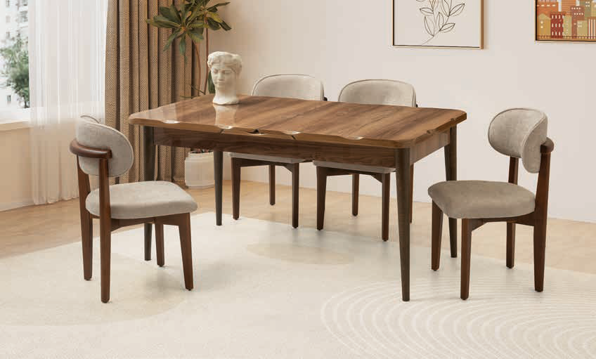 Kelebek Kütük HG Masa ve Nergis Sandalye