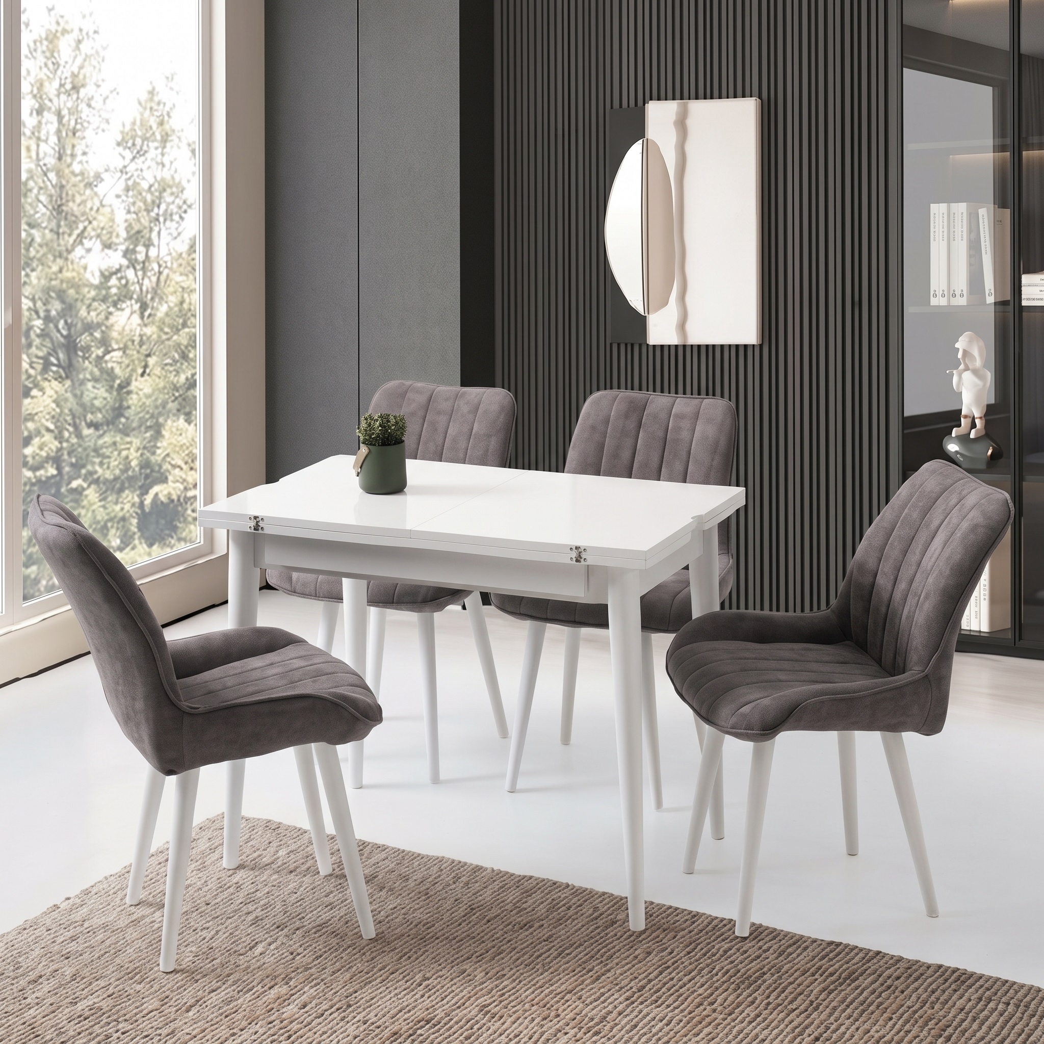 Kıvılcım Masa (100x65) ve Fulya Sandalye Takımı