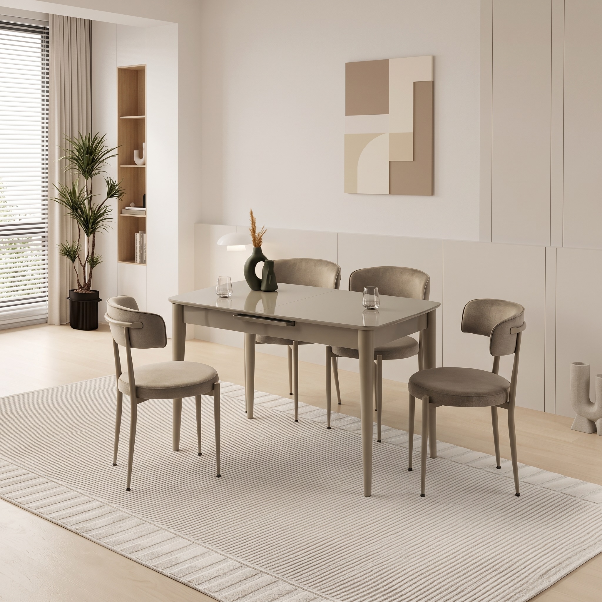 Milano Masa (120x70) ve Gözde Sandalye Takımı