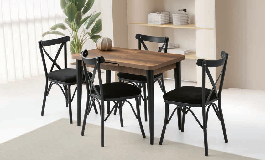 Silva Masa 100x60 - Çapraz Sandalye