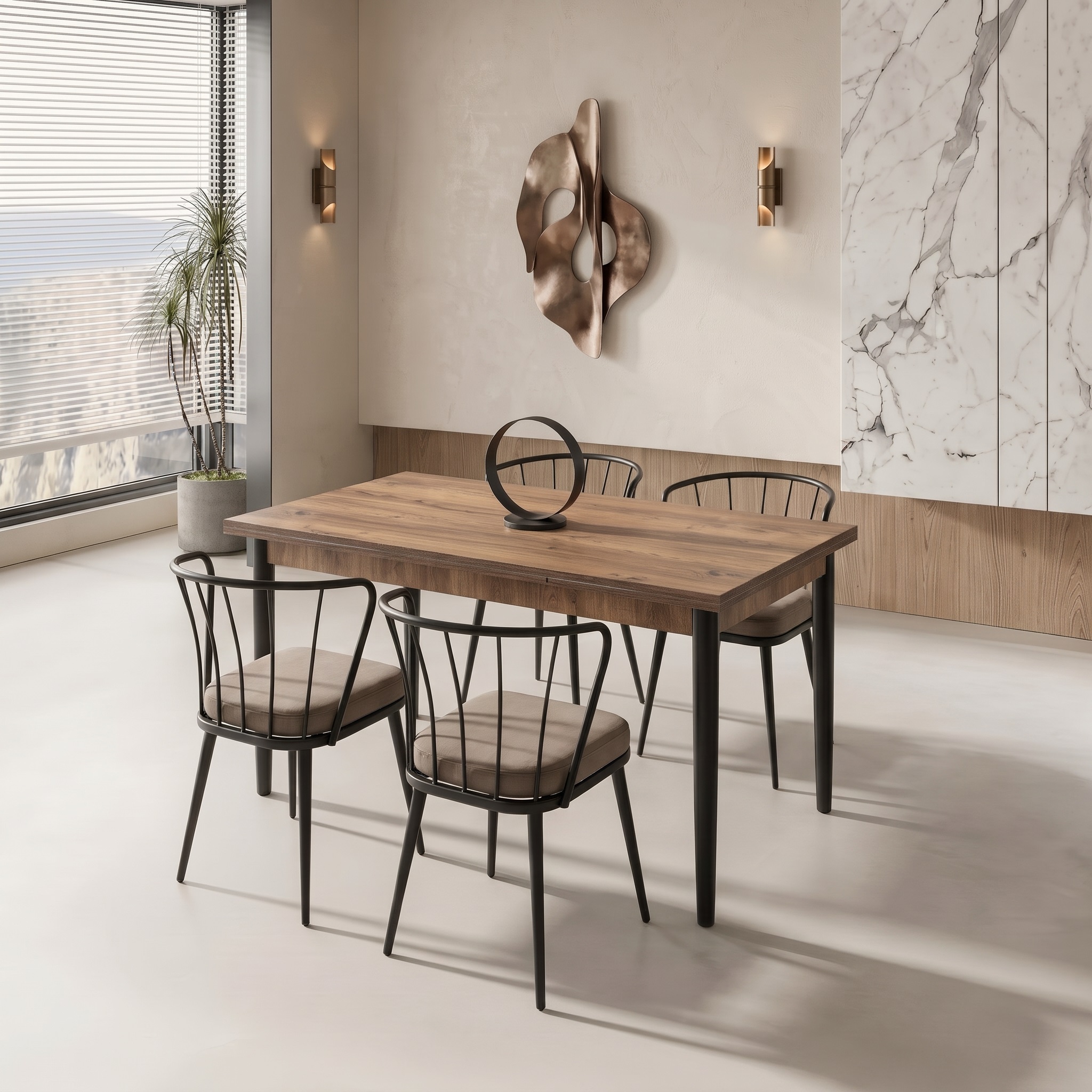 Smart Açılabilir Masa ve Güneş Sandalye Seti (110x70)