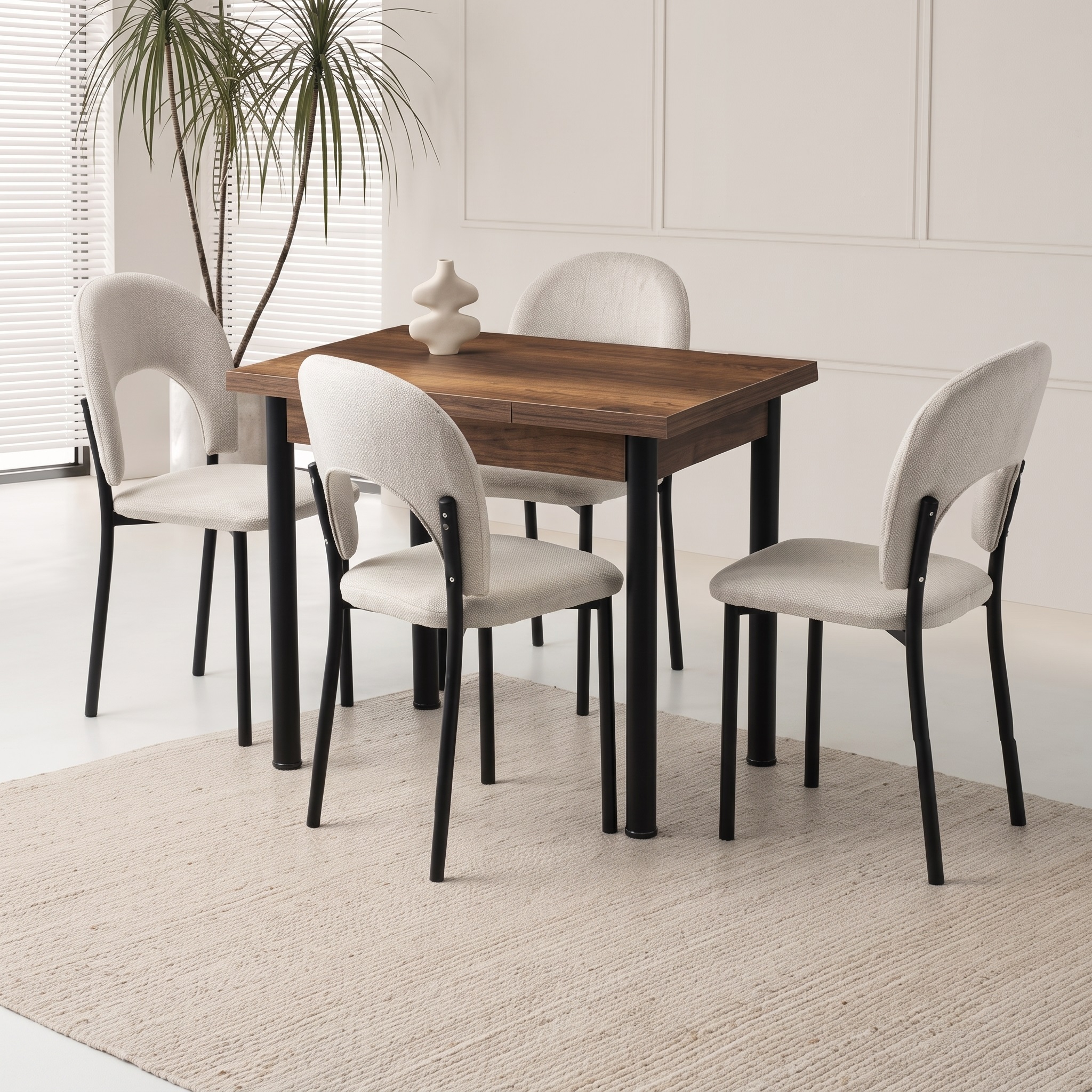 Smart Masa (90x60) ve Ay Sandalye Takımı