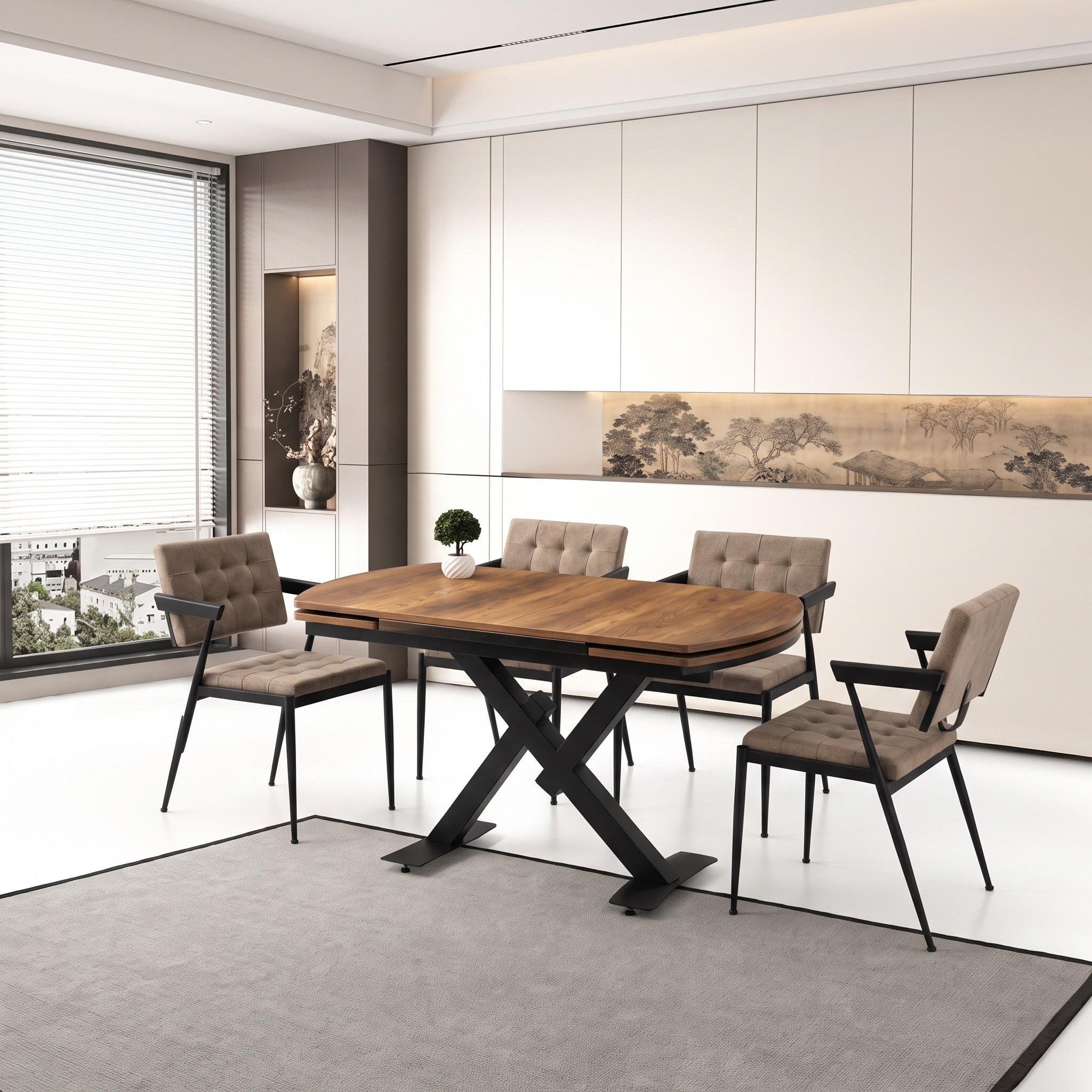 Stil Masa (130x80) ve Jumbo Sandalye Takımı