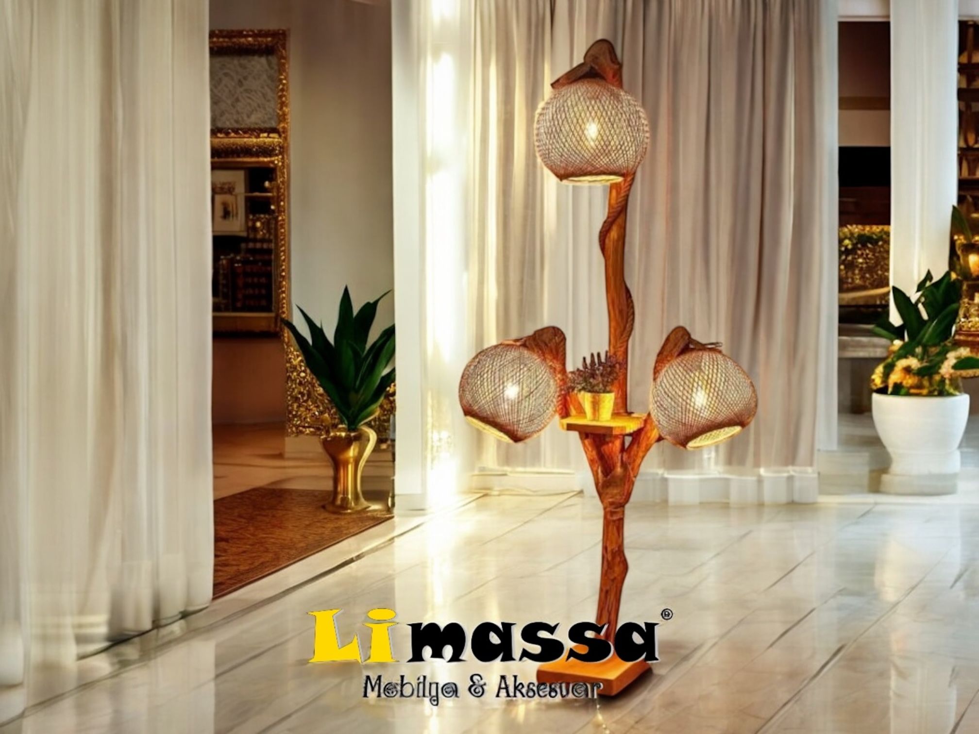 Ağaç Lambader 3'lü