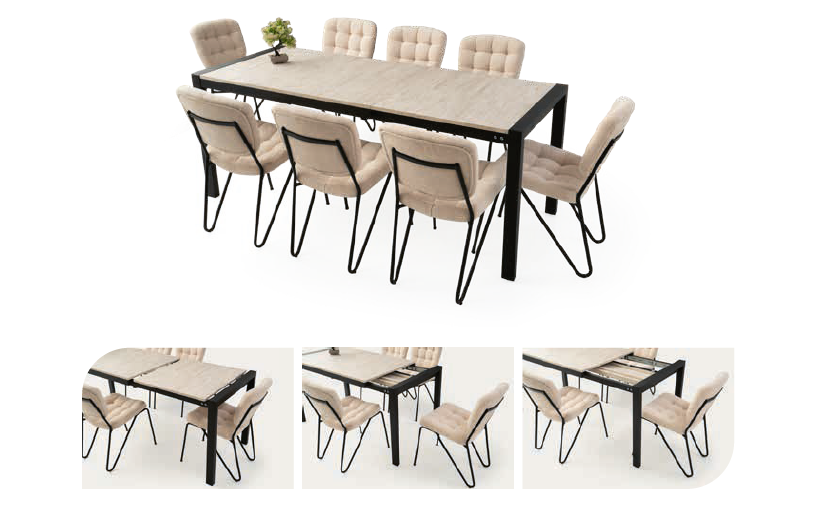 Tuğra Masa – Vitre Sandalye Detay